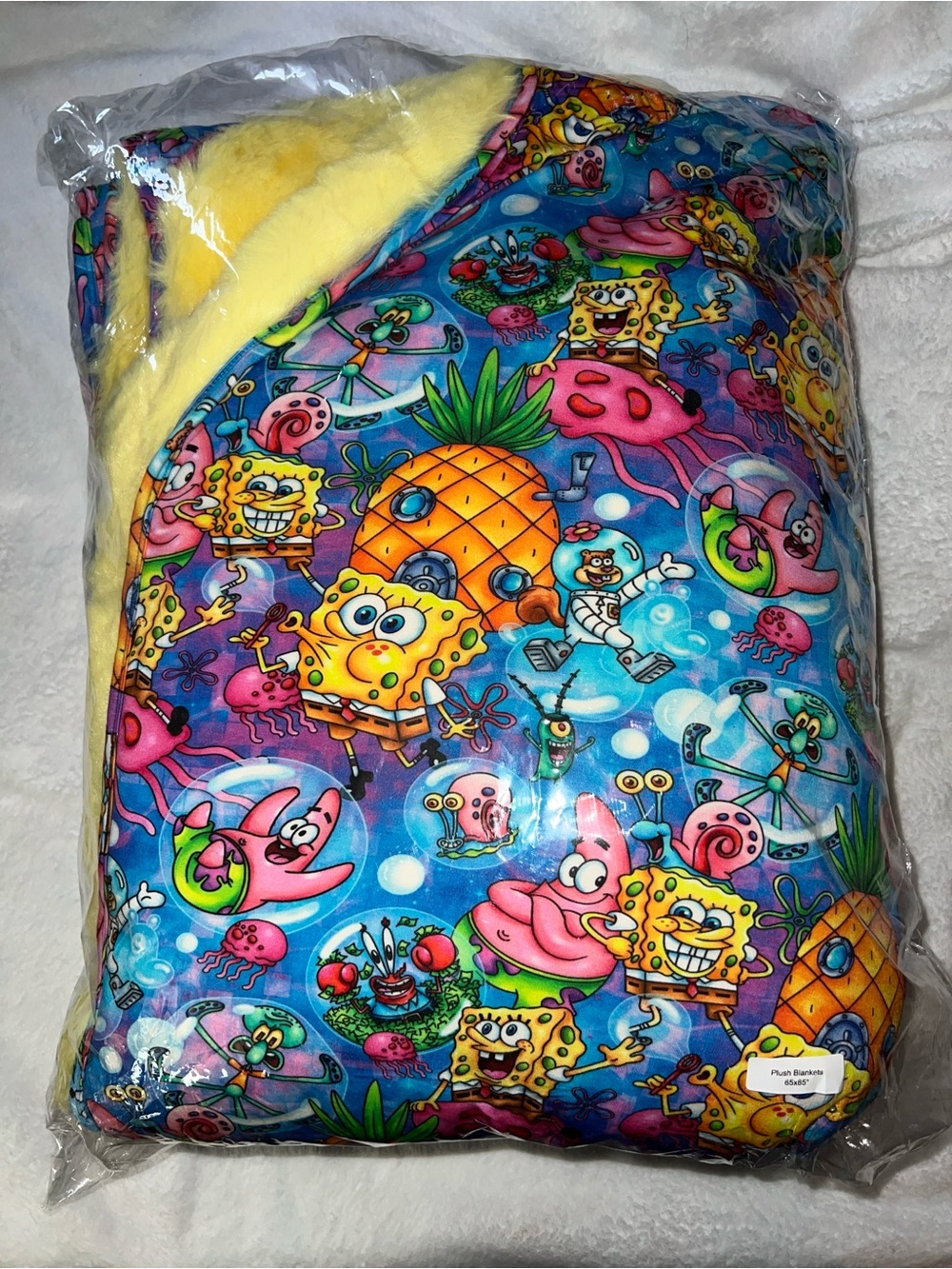 Giggle Gang SpongeBob Plush Bamboo Blanket